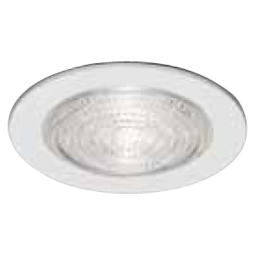 Topaz RT609WH/FL/P-28 - 6in Can Trim, Fresnel Glass Shower Ring - White - Wet Rated 