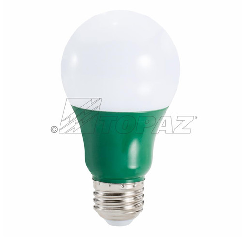 Topaz LA19/3/GREEN-46 - LED A19 Bulb - Green - 2.5W E26 Base 