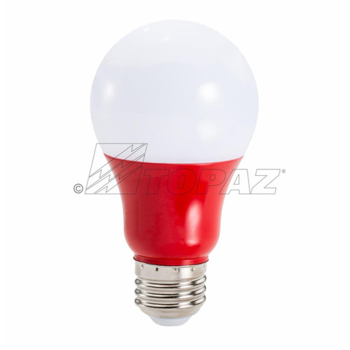 Topaz LA19/3/RED-46 - LED A19 Red Bulb - Red - 2.5W E26 Base 