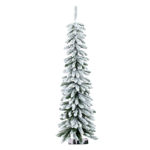 Vickerman G232545 - 4.5 ft Snowy Flocked Alpine Unlit Christmas Tree