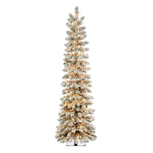 Vickerman G232546LED - 4.5 ft Snowy Flocked Alpine Prelit Warm White LED Christmas Tree