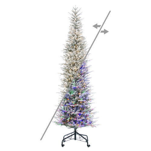 Vickerman G236683LEDCC - 9 ft Frosted Tacoma Fraser Prelit Color Changing LED Christmas Tree