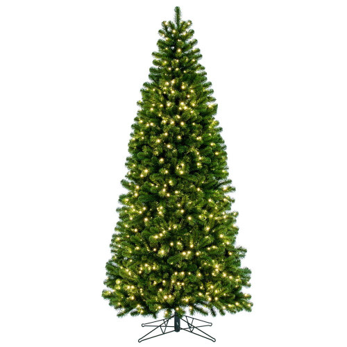 Vickerman G237481LED - 9 ft Deluxe Sequoia Slim Pine Prelit Warm White LED Christmas Tree