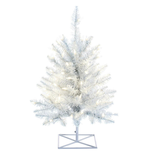 Vickerman K160221LED - 2 ft White Fir Prelit Warm White LED Christmas Tree 