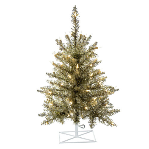 Vickerman K166321LED - 2 ft Champagne Fir Prelit Warm White LED Christmas Tree