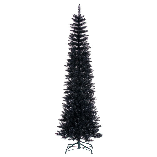 Vickerman K241880 - 8.5 ft Black Pencil Unlit Christmas Tree 