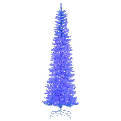 Vickerman K244081LED - 8.5 ft Sky Blue Pencil Prelit Sky Blue LED Christmas Tree