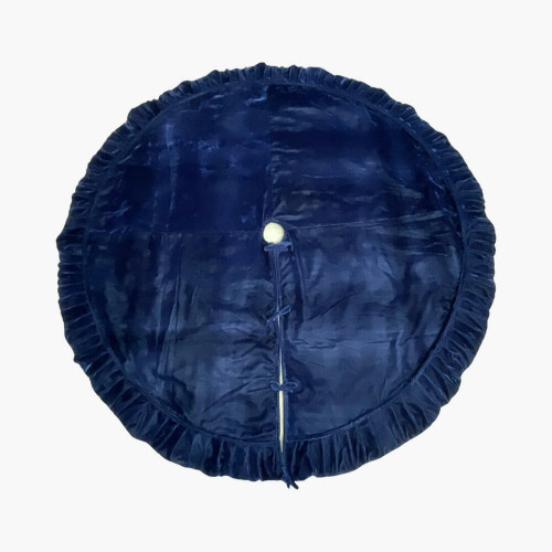 Vickerman QTX17813 - 84" Plush Midnight Blue Velvet Christmas Tree Skirt 