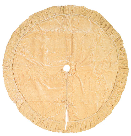 Vickerman QTX17833 - 84" Plush Champagne Velvet Christmas Tree Skirt 