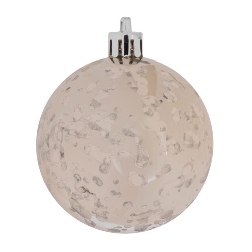 Vickerman M166338D - 4 inch Champagne Shiny Mercury Ball Christmas Ornament - 6 Pack 
