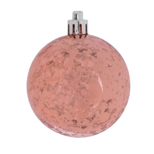 Vickerman M166358D - 4 inch Rose Gold Shiny Mercury Ball Christmas Ornament - 6 Pack