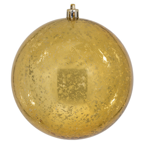 Vickerman M166437D - 4.75 inch Honey Gold Shiny Mercury Ball Christmas Ornament - 4 Pack