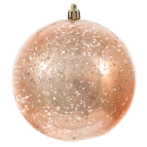 Vickerman M166458D - 4.75 inch Rose Gold Shiny Mercury Ball Christmas Ornament - 4 Pack 