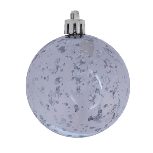 Vickerman M166487D - 4.75 inch Pewter Shiny Mercury Ball Christmas Ornament - 4 Pack