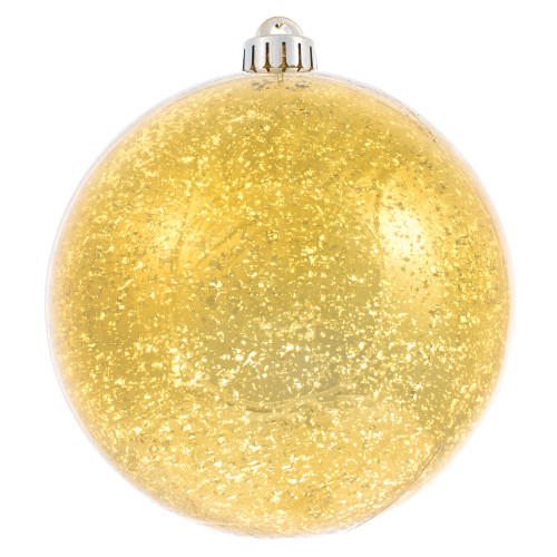 Vickerman M166537D - 6 inch Honey Gold Shiny Mercury Ball Christmas Ornament - 4 Pack