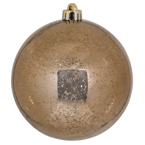 Vickerman M166576D - 6 inch Mocha Shiny Mercury Ball Christmas Ornament - 4 Pack