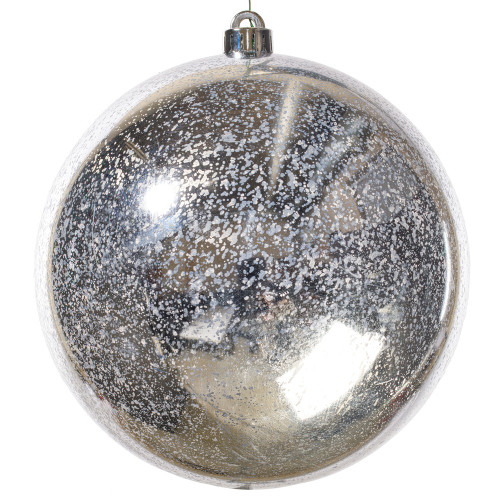 Vickerman M166607D - 8 inch Silver Shiny Mercury Ball Christmas Ornament