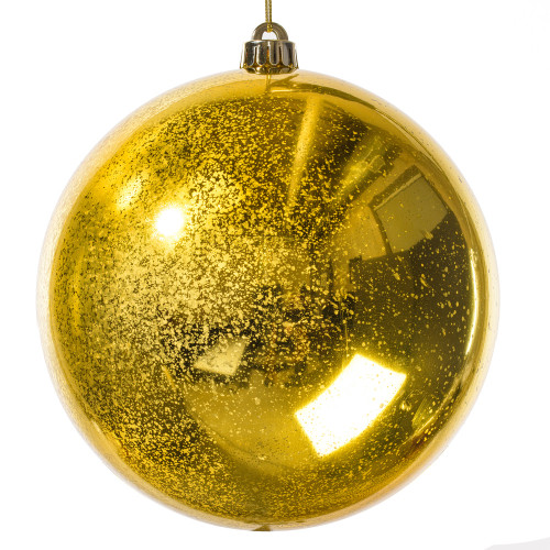 Vickerman M166608D - 8 inch Gold Shiny Mercury Ball Christmas Ornament 