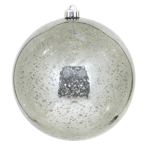 Vickerman M166687D - 8 inch Pewter Shiny Mercury Ball Christmas Ornament