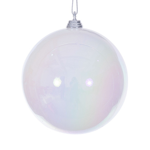 Vickerman MC250111W - 4 inch White Ball Christmas Ornament - 4 Pack