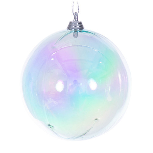Vickerman MC250132W - 4 inch Baby Blue Ball Christmas Ornament - 4 Pack 