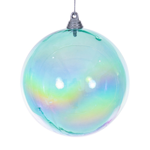 Vickerman MC250142W - 4 inch Teal Ball Christmas Ornament - 4 Pack 