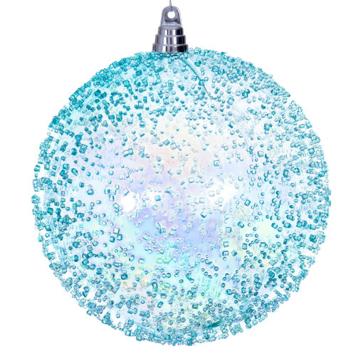 Vickerman MC250932W - 8 inch Baby Blue Bead Christmas Ornament 
