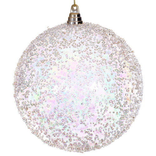Vickerman MC250938W - 8 inch Champagne Bead Christmas Ornament 