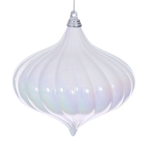 Vickerman MC251311W - 4.75 inch White Onion Christmas Ornament - 2 Pack 