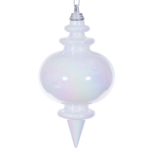 Vickerman MC251611W - 5 inch White Finial Christmas Ornament - 3 Pack