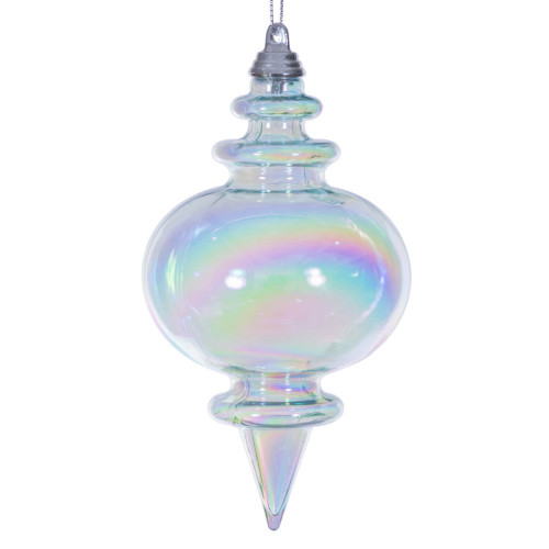 Vickerman MC251632W - 5 inch Baby Blue Finial Christmas Ornament - 3 Pack 