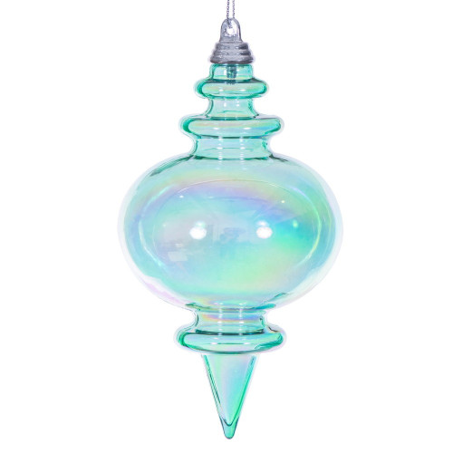 Vickerman MC251642W - 5 inch Teal Finial Christmas Ornament - 3 Pack