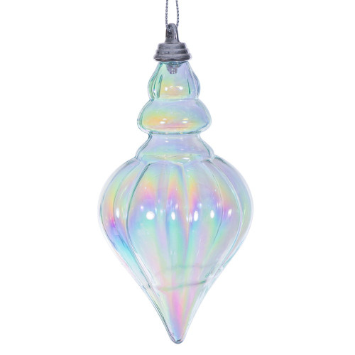 Vickerman MC251832W - 5 inch Baby Blue Drop Christmas Ornament - 3 Pack