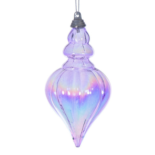 Vickerman MC251886W - 5 inch Lavender Drop Christmas Ornament - 3 Pack