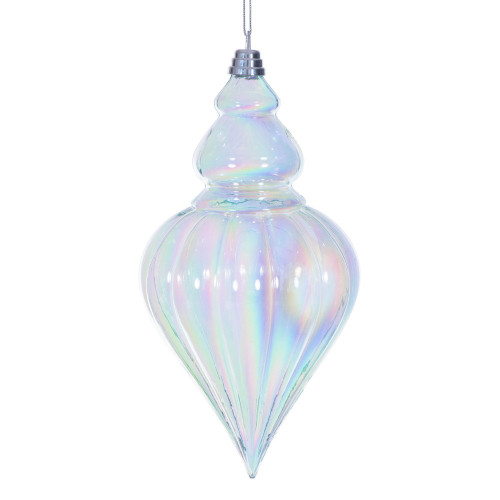 Vickerman MC251932W - 12 inch Baby Blue Drop Christmas Ornament