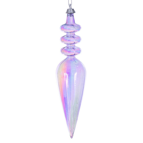 Vickerman MC252586W - 8.5 inch Lavender Finial Christmas Ornament - 2 Pack 
