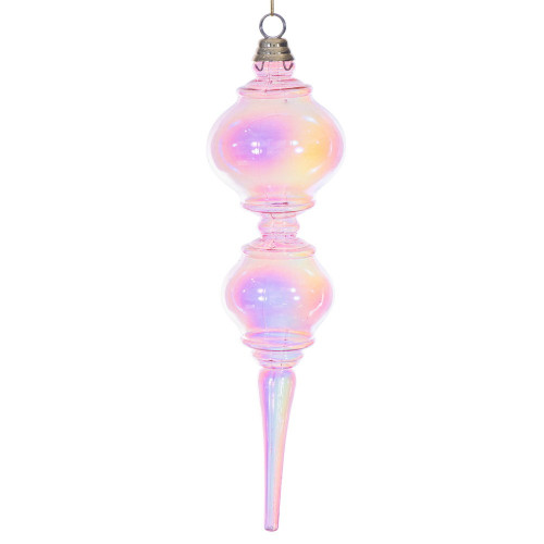 Vickerman MC252979W - 16.5 inch Pink Finial Christmas Ornament