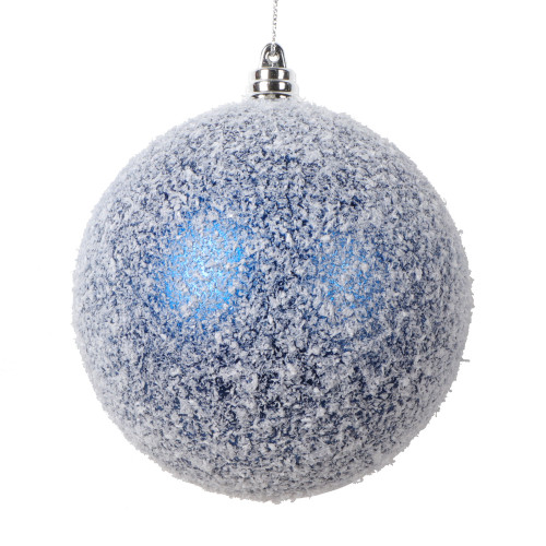 Vickerman MT220102W - 4 inch Blue Matte Ball Christmas Ornament - 4 Pack 