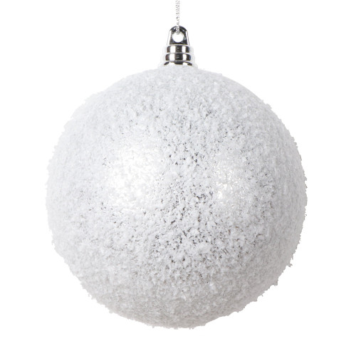 Vickerman MT220107W - 4 inch Silver Matte Ball Christmas Ornament - 4 Pack 