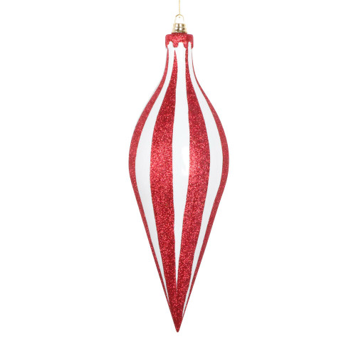 Vickerman MT230412 - 12 inch Assorted Glitter Drop Christmas Ornament 