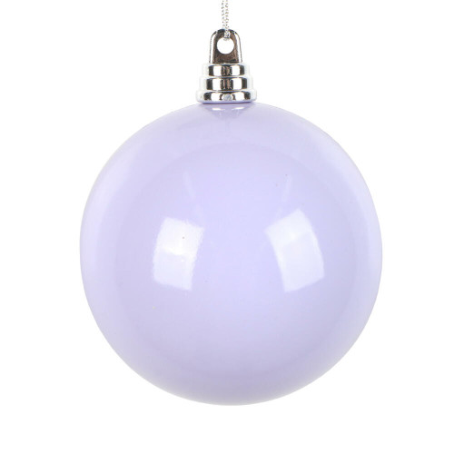 Vickerman MT250386W - 3 inch Lavender Enamel Ball Christmas Ornament - 12 Pack