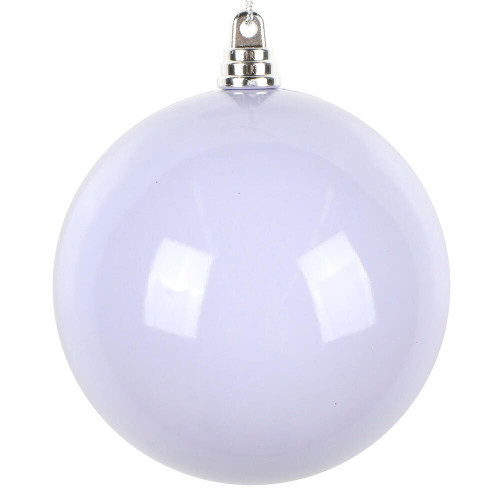 Vickerman MT250486W - 4 inch Lavender Enamel Ball Christmas Ornament - 6 Pack 