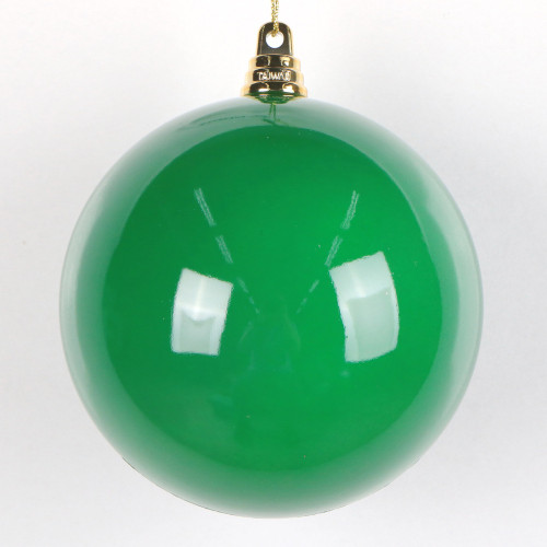 Vickerman MT250504W - 4.75 inch Green Enamel Ball Christmas Ornament - 4 Pack 