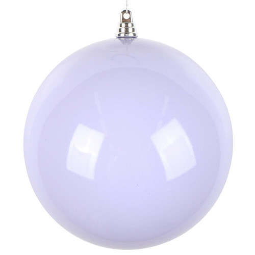 Vickerman MT250686W - 6 inch Lavender Enamel Ball Christmas Ornament - 4 Pack 