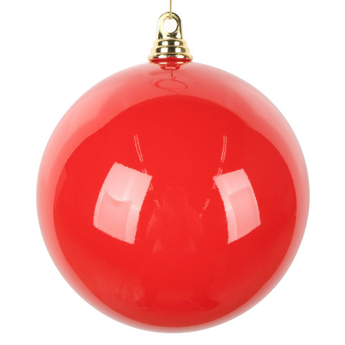 Vickerman MT250803W - 8 inch Red Enamel Ball Christmas Ornament - 2 Pack
