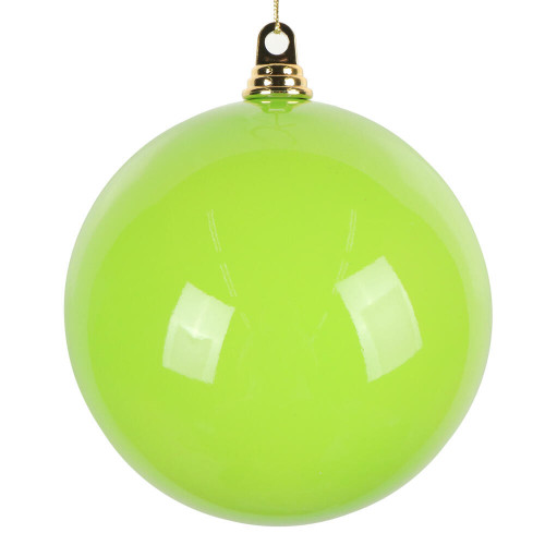 Vickerman MT250873W - 8 inch Lime Enamel Ball Christmas Ornament - 2 Pack
