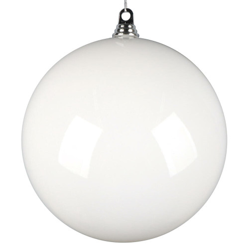 Vickerman MT251211W - 12 inch White Enamel Ball Christmas Ornament