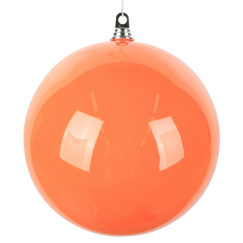 Vickerman MT251228W - 12 inch Orange Enamel Ball Christmas Ornament