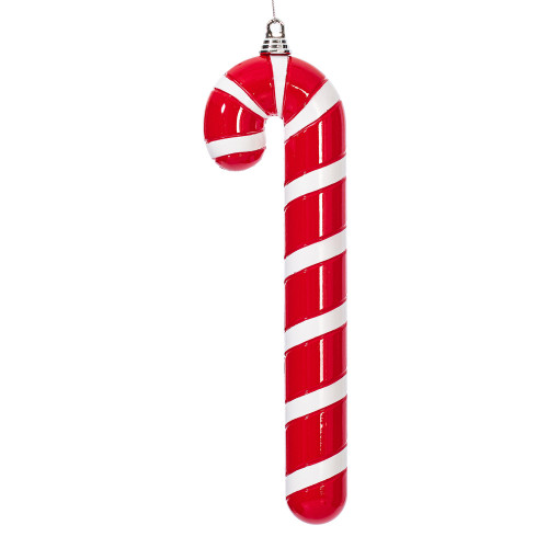 Vickerman MT251803W - 18 inch Red Enamel Candy Cane Christmas Ornament
