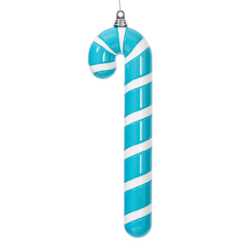 Vickerman MT251852W - 18 inch Light Blue Enamel Candy Cane Christmas Ornament 